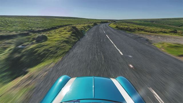 Classic Mini road trip Mini bonnet countryside